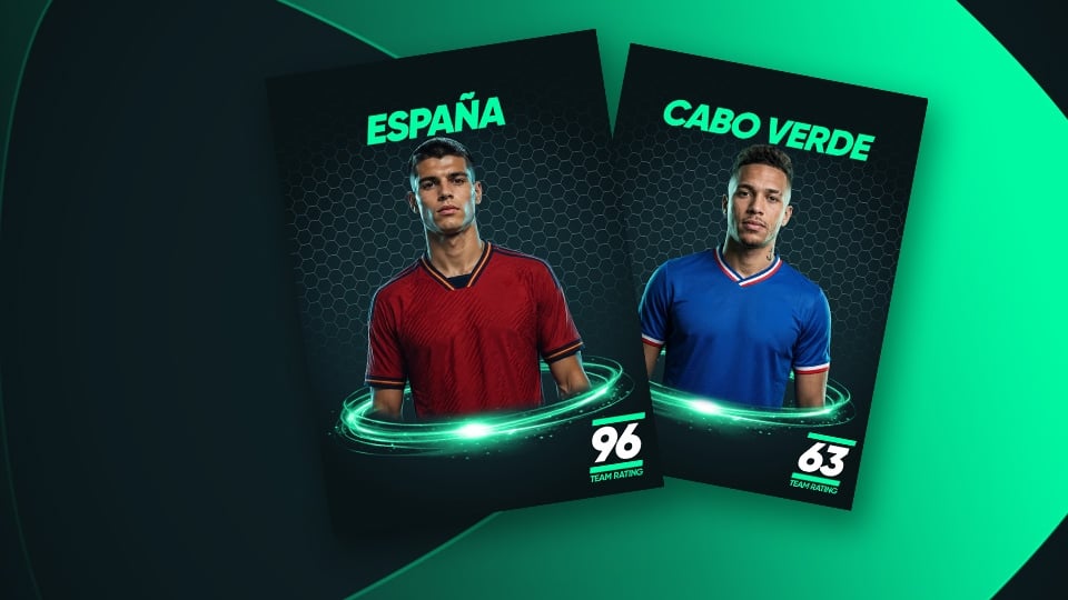 Imagen jugadores de España y Cabo Verde