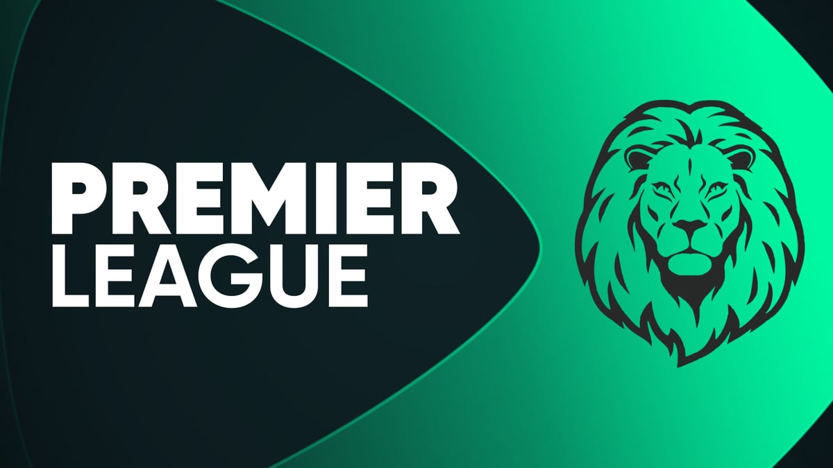 Premier Leage se simboliza con un león. Fondo de SpeedyBet.