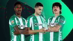 Jugadores Real Betis y logo Speedybet